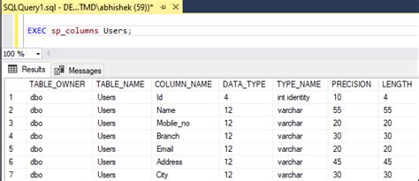Describe Table Structure In Sql Server Hot Sex Picture