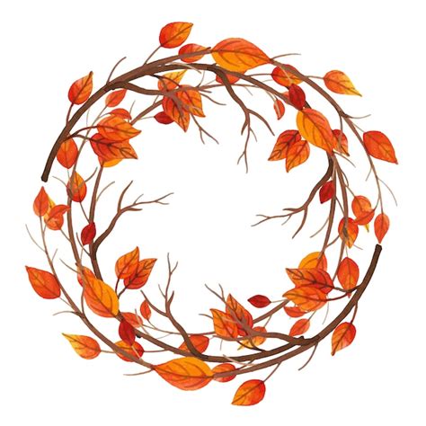 Free Vector Watercolor Autumn Leaves Frame