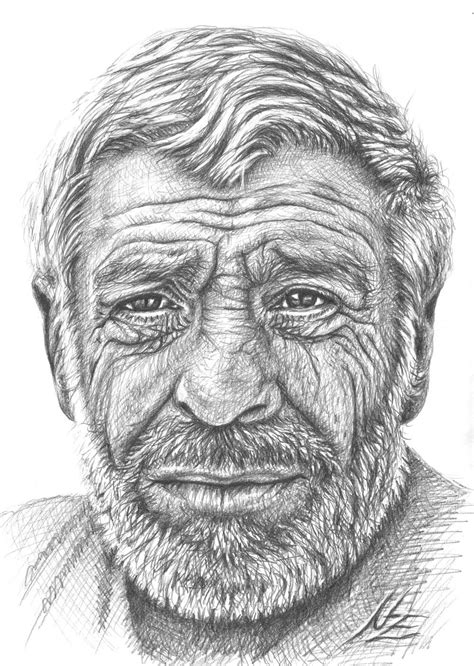 Old Man From Greece Graphite Portrait Sketches Portrait Drawing