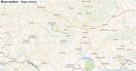 Arean är 1 499 kvadratkilometer. Brno-venkov - mapy | Kurzy.cz