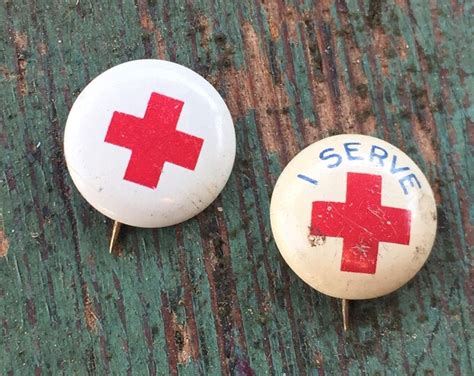 Antique Red Cross Pins Early 1900s Wwii American Red Etsy