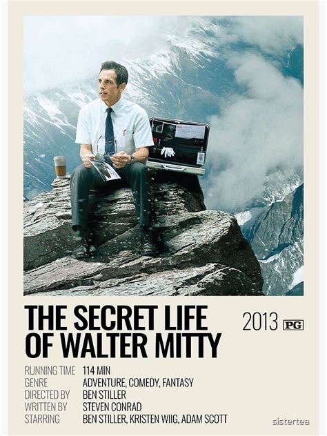 The Secret Life Of Walter Mitty 2013 Movie Poster Poster For Sale
