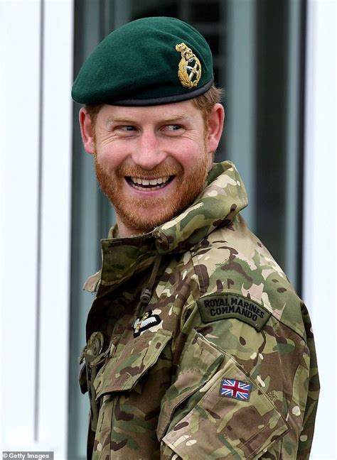Harrys Back In Uniform Prince Arrives At The Royal Marines Base In