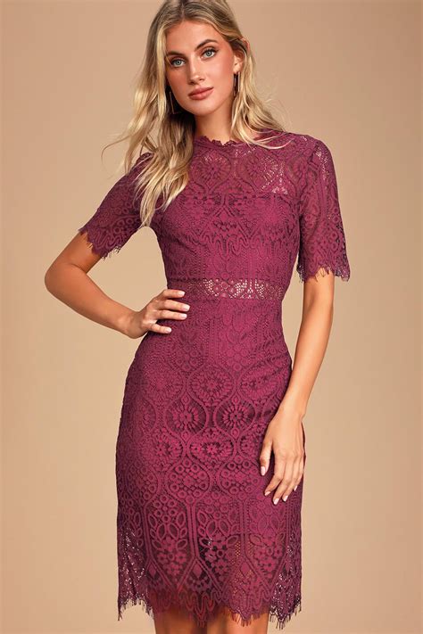 Remarkable Burgundy Lace Dress | Lace burgundy dress, Lace dress, Womens dresses