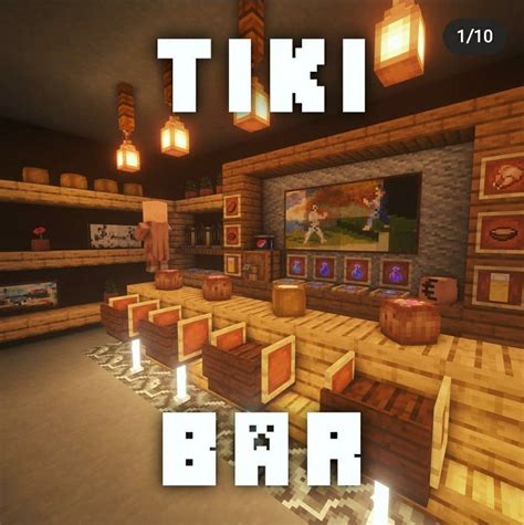Tiki Bar Minecraft Projekte Minecraft Dinge Zum Bauen Minecraft Gebäude