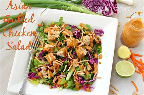 How to serve chinese chicken salad? Kitchen Simmer: Asian Grilled Chicken Salad with Spicy ...