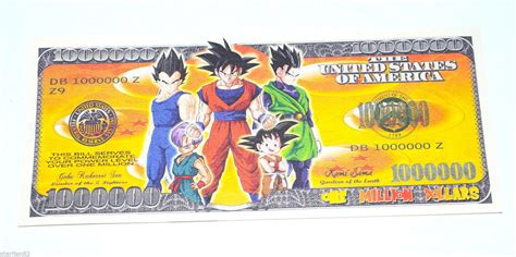 Plenty of kids clothing to choose from. Dragon Ball Z one million $1,000,000 dollar bill fake ...