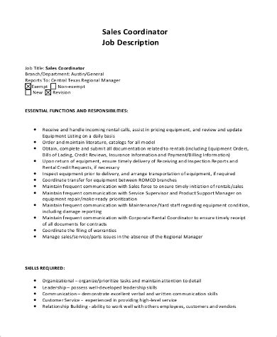 Free Sample Coordinator Job Description Templates In Pdf Ms Word