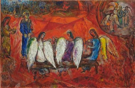 Abraham Et Les Trois Anges Marc Chagall In This Scene T Flickr