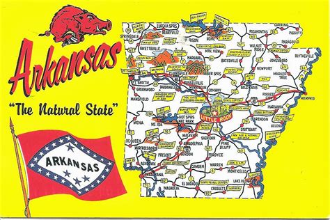 My Postcard Page Usa Arkansas Map