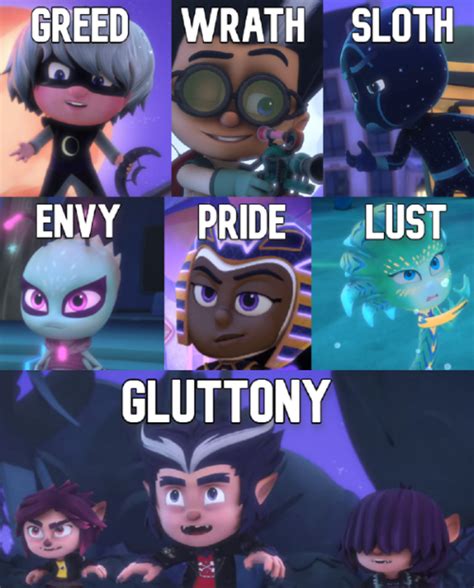 Pj Masks Characters As The 7 Deadly Sins Fandom