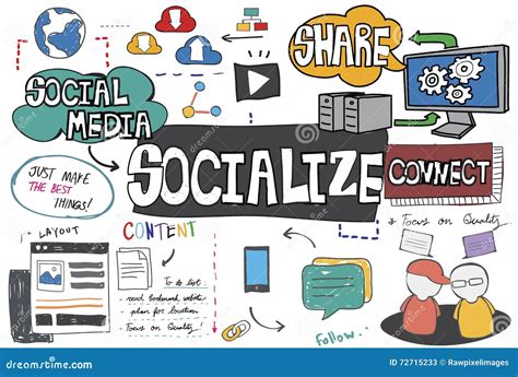 Socialize Sharing Social Media Connect Concept Stock Image Image Of Network Connection