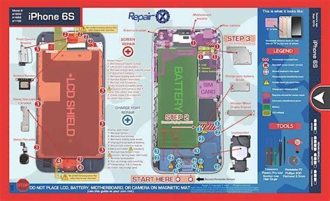 To get new repairing cellphone diagrams and applications with email enter your email address for rss: at the right side at top and. Repair X® Apple iPhone 6S repair guide magnetic screwmat
