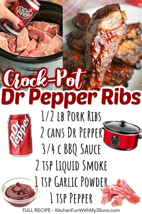 The Instructions For How To Make Crock Pot Dr Pepper Ribs