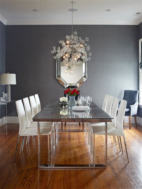 Grey And White Dining Room Home Design Ideas Pictures