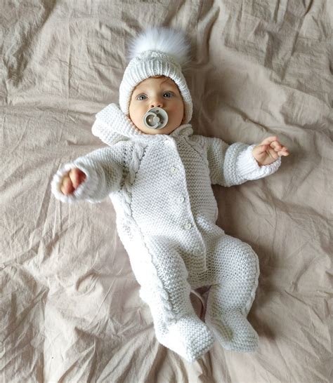 Knitting Pattern For Baby Jumpsuit 0 3 3 6 Months Pdf Etsy