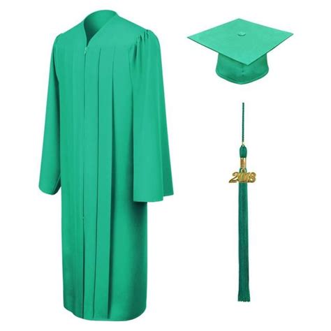 Birrete Toga Y Borla Verde Esmeralda Mate De Licenciatura Graduation