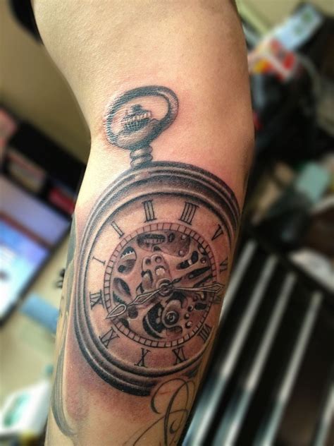 Upper Arm Clock Compass Tattoo Meaning Viraltattoo