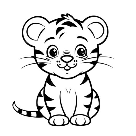 Tiger Coloring Pages Outline Sketch Drawing Vector Tiger Drawing Wing