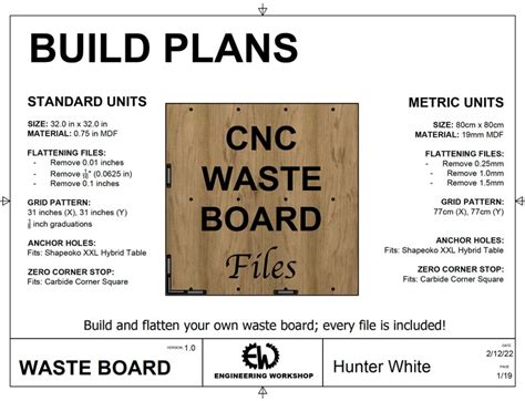 Xxl Waste Board Cnc Files Etsy Canada