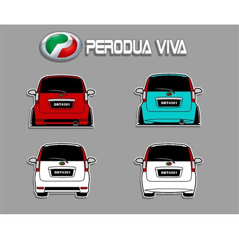 Buy Sticker Kereta Perodua Viva Pelbagai Pilihan Design Dan Juga Warna