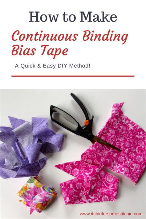 Decide what the finished binding width should be. How to Make Continuous Bias Binding Tape by Itchin' for ...