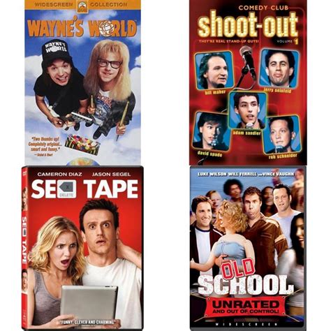 dvd comedy movies 4 pack fun t bundle wayne s world comedy club shoot out vol 1 sex tape old