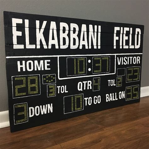 Order Your Custom Football Scoreboard Artwork Today At Parkwoodpallets