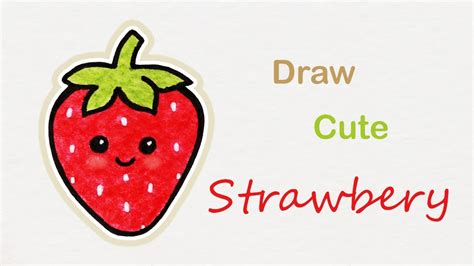 strawberry drawing cute
