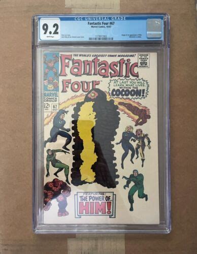 Fantastic Four 67 Cgc 92 Nm White Pages 1st Him Warlock Appearance