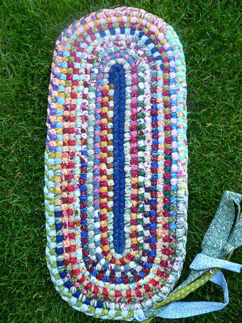 Swedish Braided Rug Made From Quilt Remnants No Instructions
