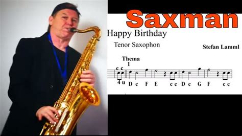 Happy Birthday Tenor Saxophon Special Geburtstagslied And Backingtrackn Saxophone Music
