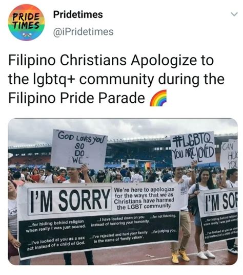 Filipino Christians At A Pride Parade Apologize To Lgbtq People Harmed