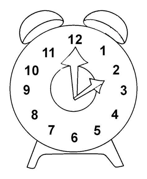 Clock Outline Coloring Pages Best Place To Color Clock Coloring