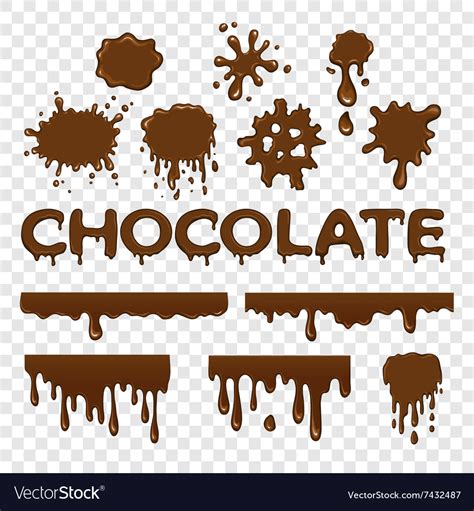 Chocolate Splat Collection Royalty Free Vector Image