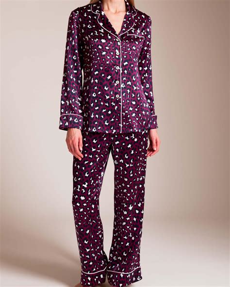 Olivia Von Halle Lila Marilyn Silk Pajama In Purple Lyst