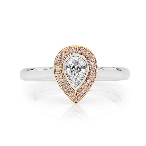 Pear Cut Pink Diamond Ring Stelios Jewellers