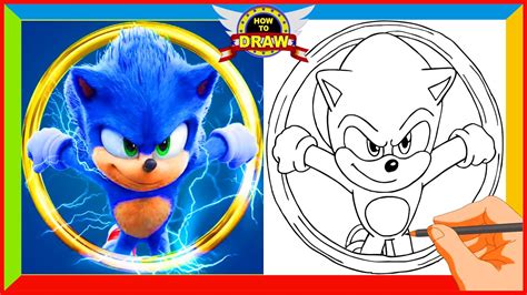 How To Draw Sonic The Hedgehog The Movie 2020 Sonic Run Animation