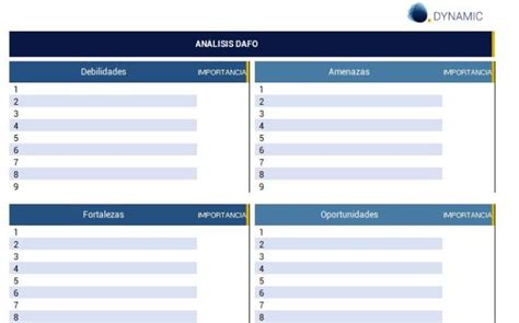 Plantilla Dafo Excel Dafo Utilidad De Las Plantas Plantillas Excel