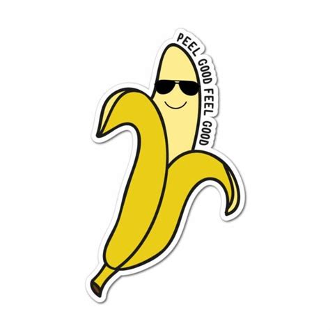 Peel Good Feel Banana Sticker Funny Rude Pun Hippie Vegan Car Laptop Ebay
