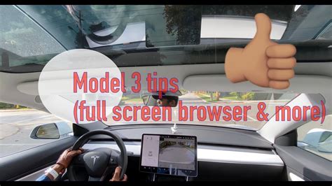 Tesla Model 3 Tips Full Screen Browser More YouTube