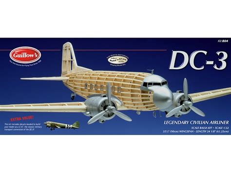 Guillow S Douglas DC C Balsa Wood Model Airplane Kit GUI ItsYourAirplane Com LLC