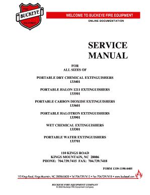 Fillable Online service manual - Buckeye Fire Equipment Fax Email Print