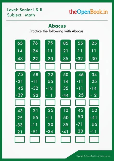 Soroban makes this easy, as it can tell you which cells you need to add to make it possible to do the calculations you want, and it can. Practice the following with Abacus in 2020 | Abacus math ...