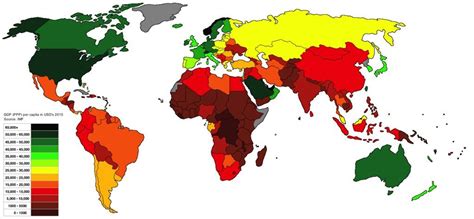 Grafico Del Giorno Mappa Del Pil Pro Capite Nel Mondo Nel 2015 E Nel