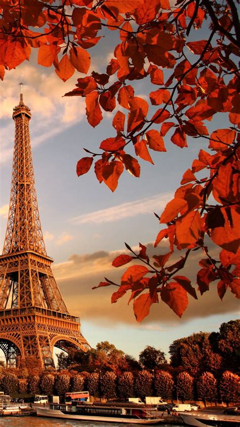 Eiffel Tower In Autumn France Paris Apple Iphone 6 Hd Wallpapers