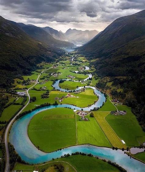 A Birds Eye View Of Norway ⛰️how Beautiful Is This Valley Stryn