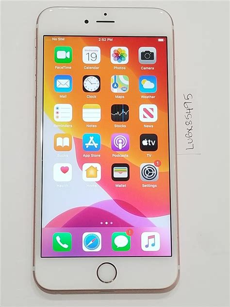 Apple Iphone 6s Plus Unlocked Rose Gold 128gb A1687 Lubx85495