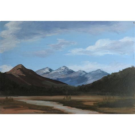 Mountain River Valley Landscape Painting Chairish