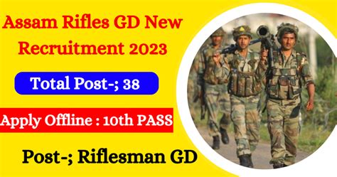 Assam Rifles Riflesman GD Recruitment Post Notification Out
